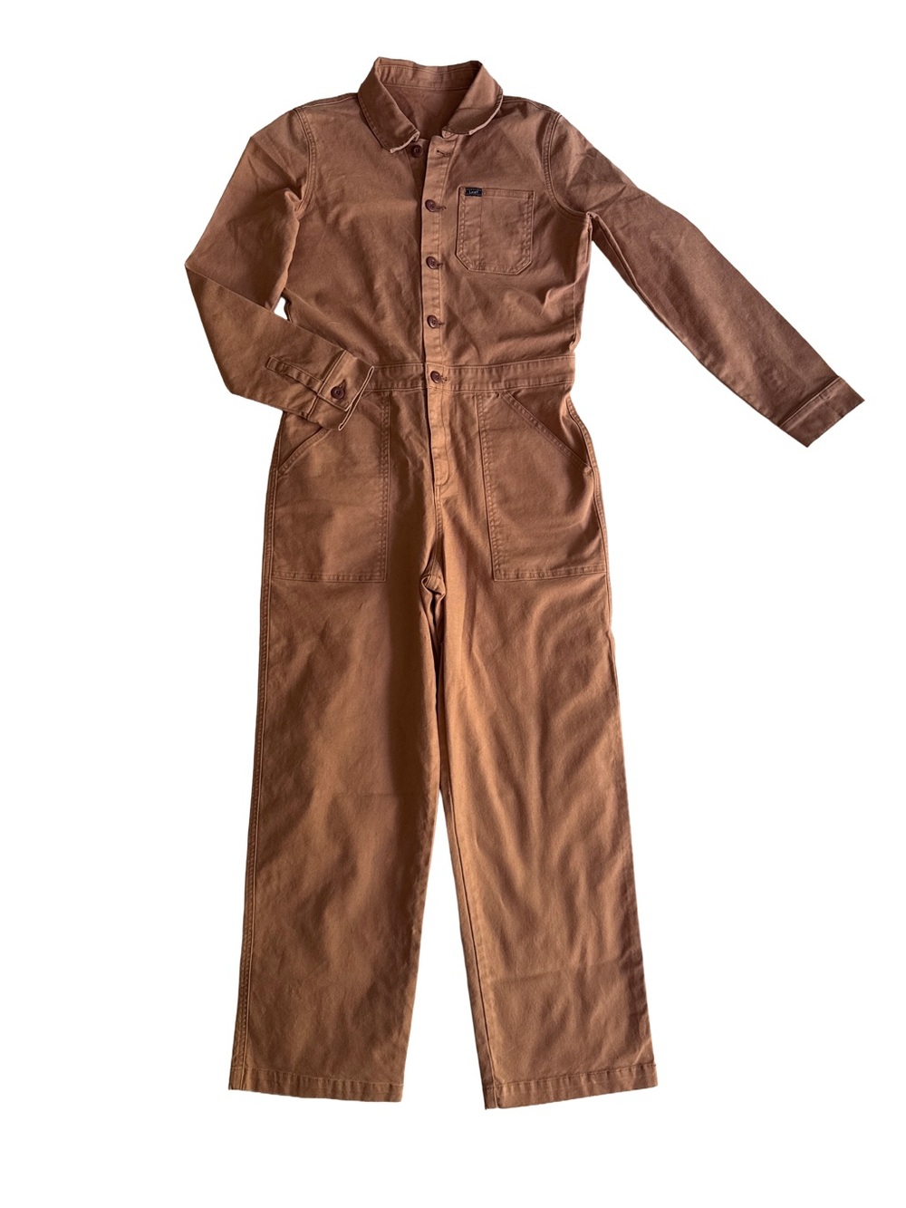 LEE Union-Alls Jumpsuit Women’s Small Cider Orange Brown Cotton Denim Coveralls